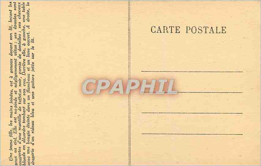 CPA Musee de Montpellier Greuze La Priere du Matin  — Rückseite