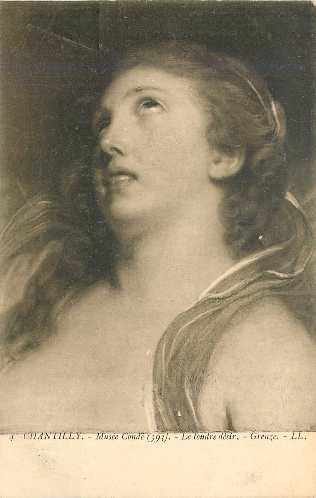 CPA Chantilly Musee Conde Le tendre desir Greuze 