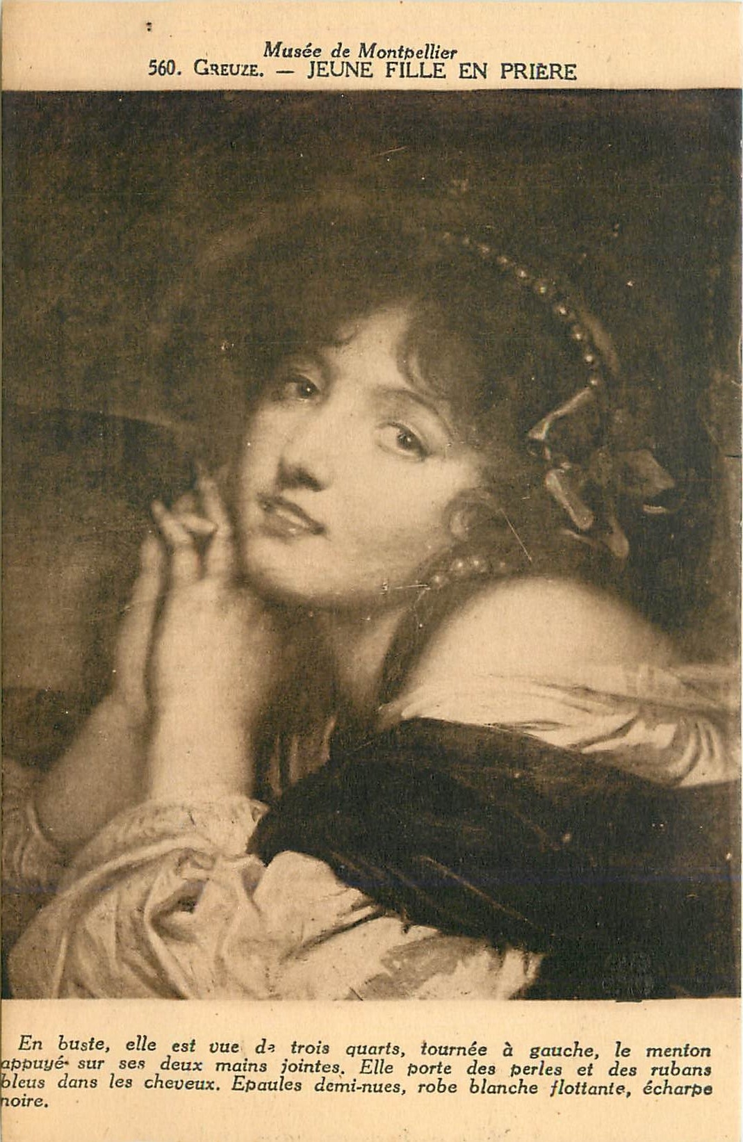CPA Musee de Montpellier Greuze Jeune Fille en Priere 