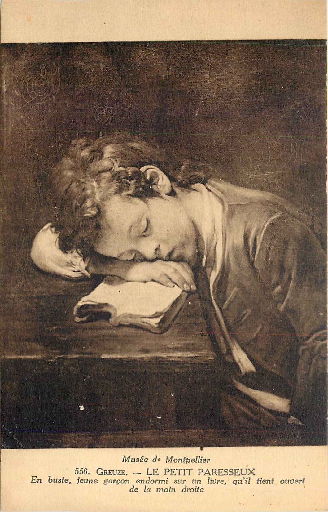 CPA Musee de Montpellier Greuze Le Petit Paresseux 