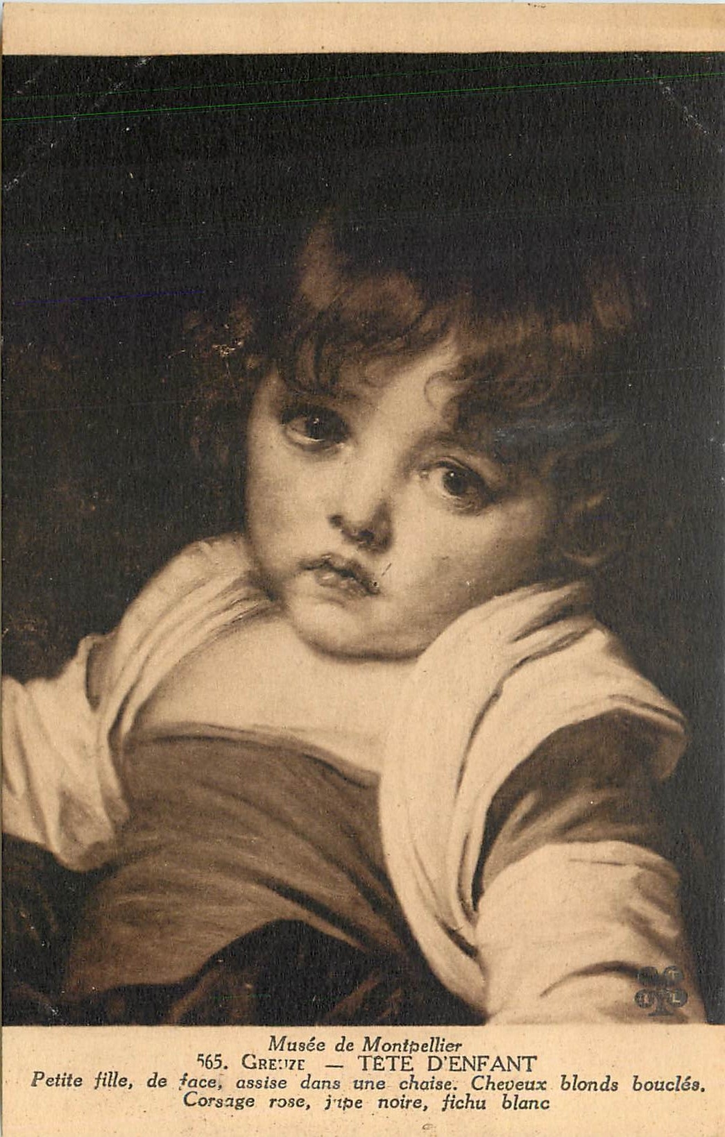 CPA Musee de Montpellier Greuze Tete d'Enfant 