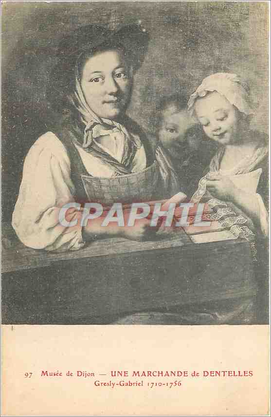 CPA Musee de Dijon Une Marchande de Dentelles Gresly Gabriel 