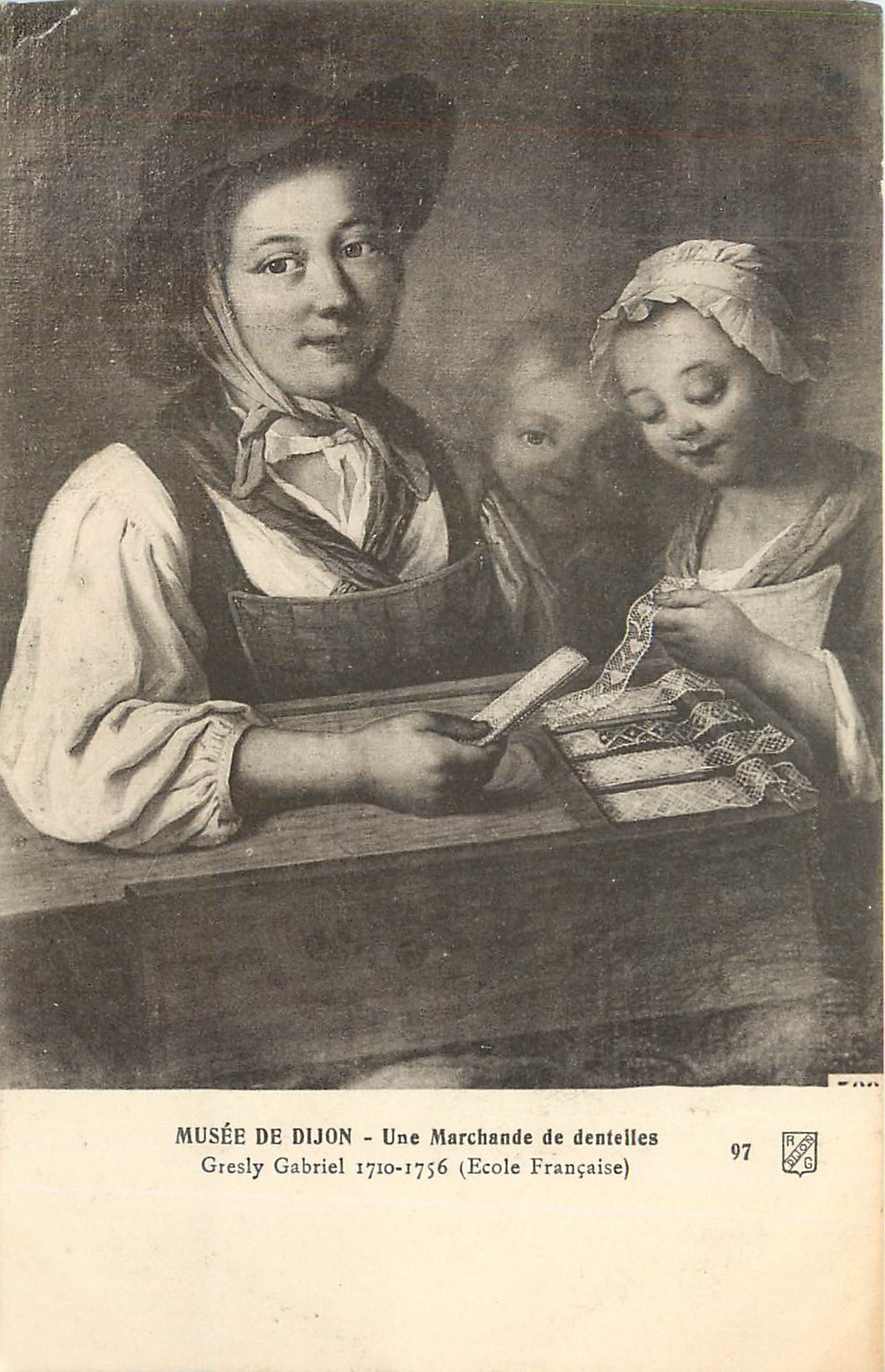 CPA Musee de Dijon Une Marchande de Dentelles Gresly Gabriel 