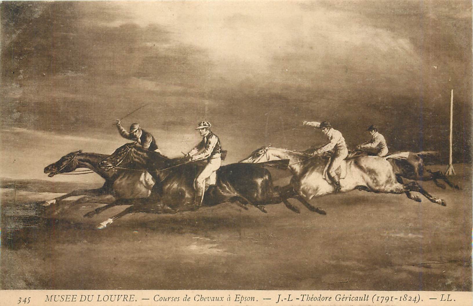 CPA Musee du Louvre Courses de Chevaux a Epson JL Theodore Gericault 