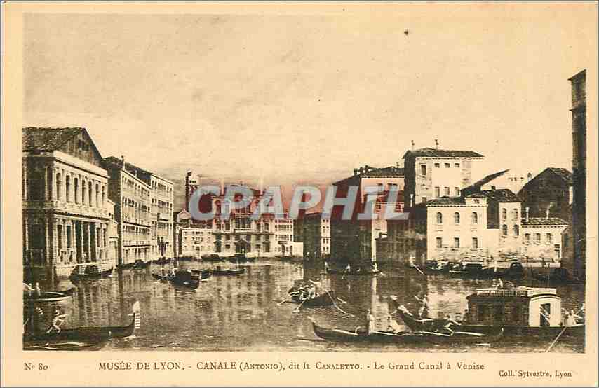 CPA Musee de Lyon Canale Antonio Canaletto Le Grand Canal a Venise 