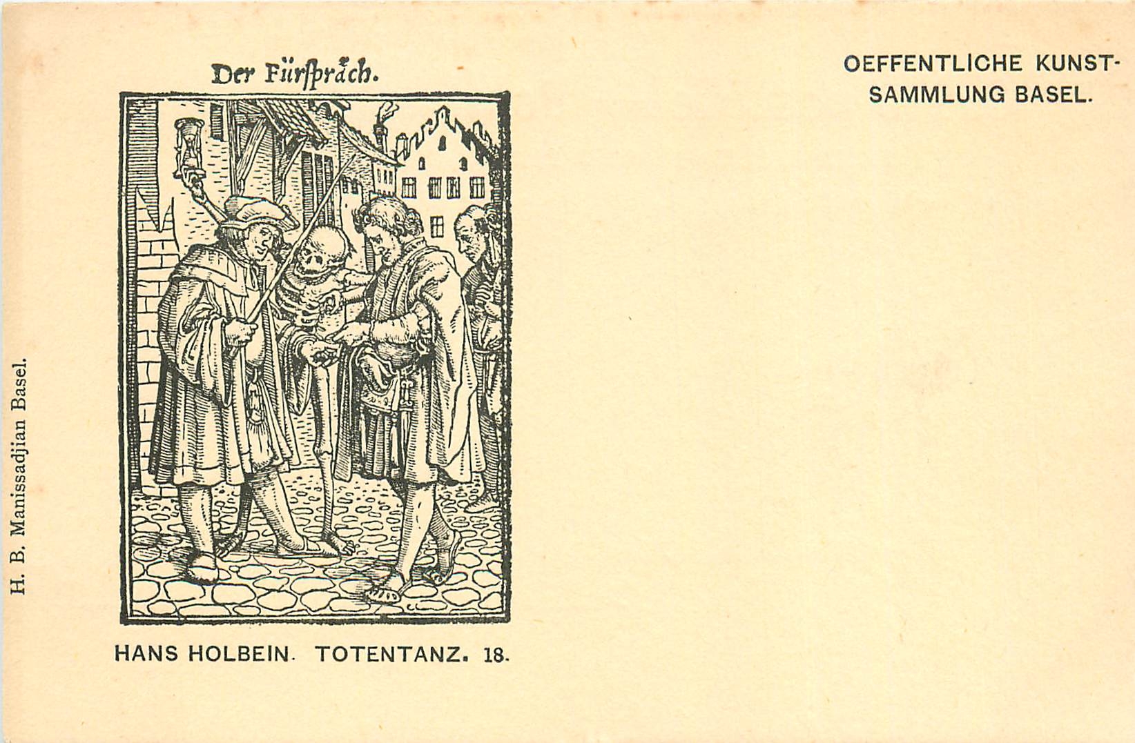 CPA Der Furfprach Hans Holbein Totentanz 