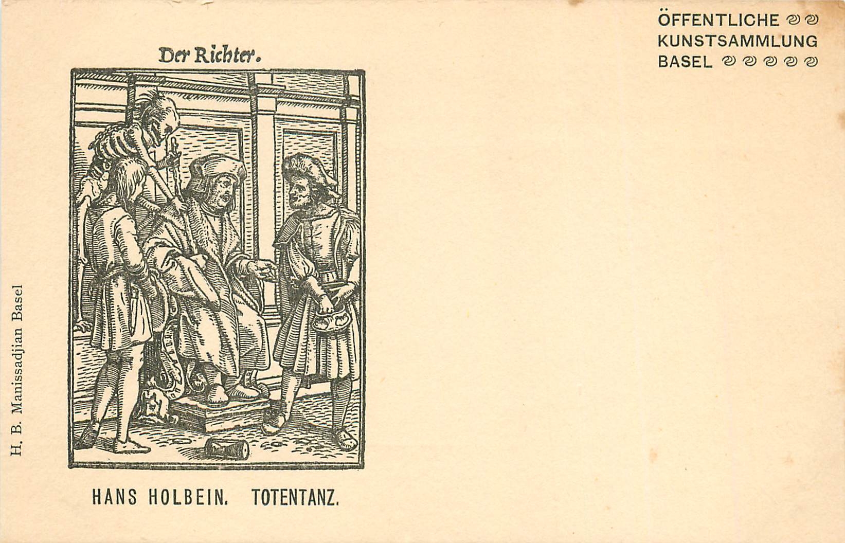 CPA Der Richter Hans Holbein Totentanz 