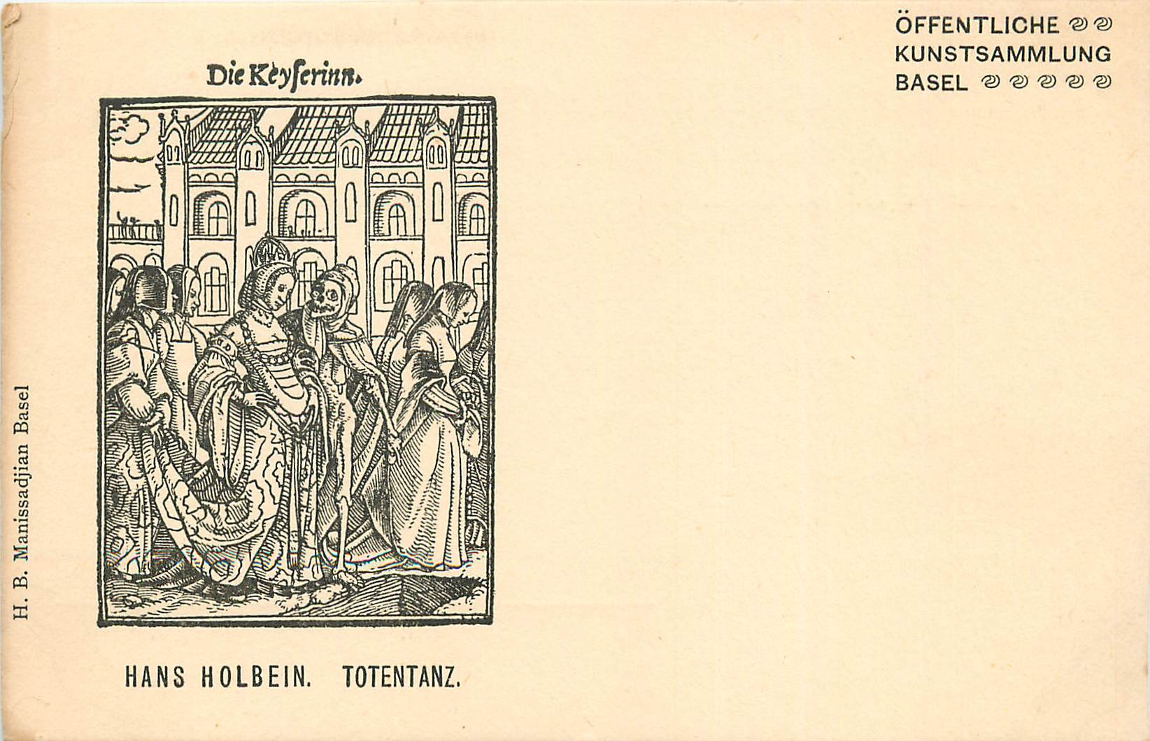 CPA Die Keyferinn Hans Holbein Totentanz 