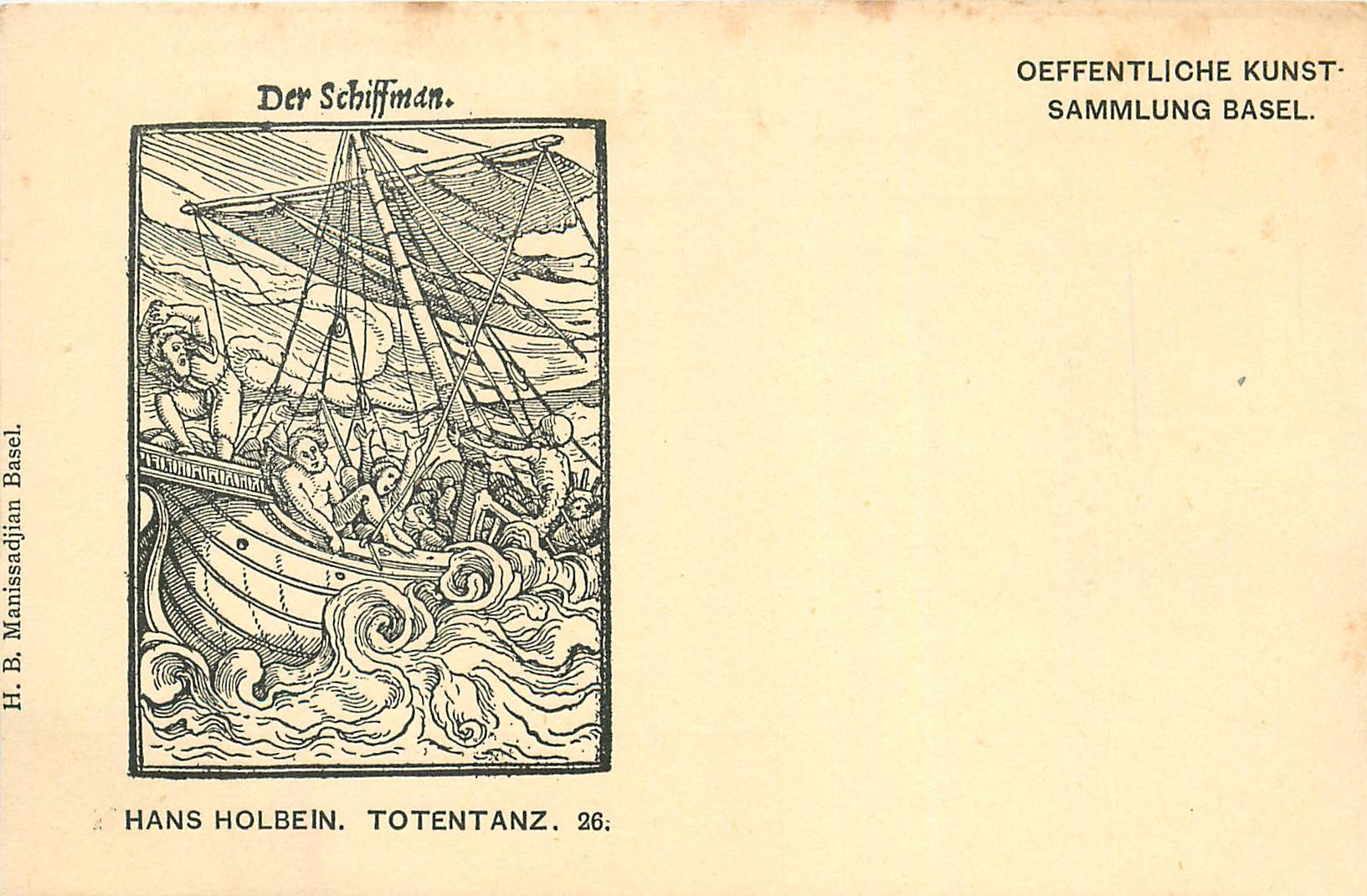CPA Der Schiffman Hans Holbein Totentanz