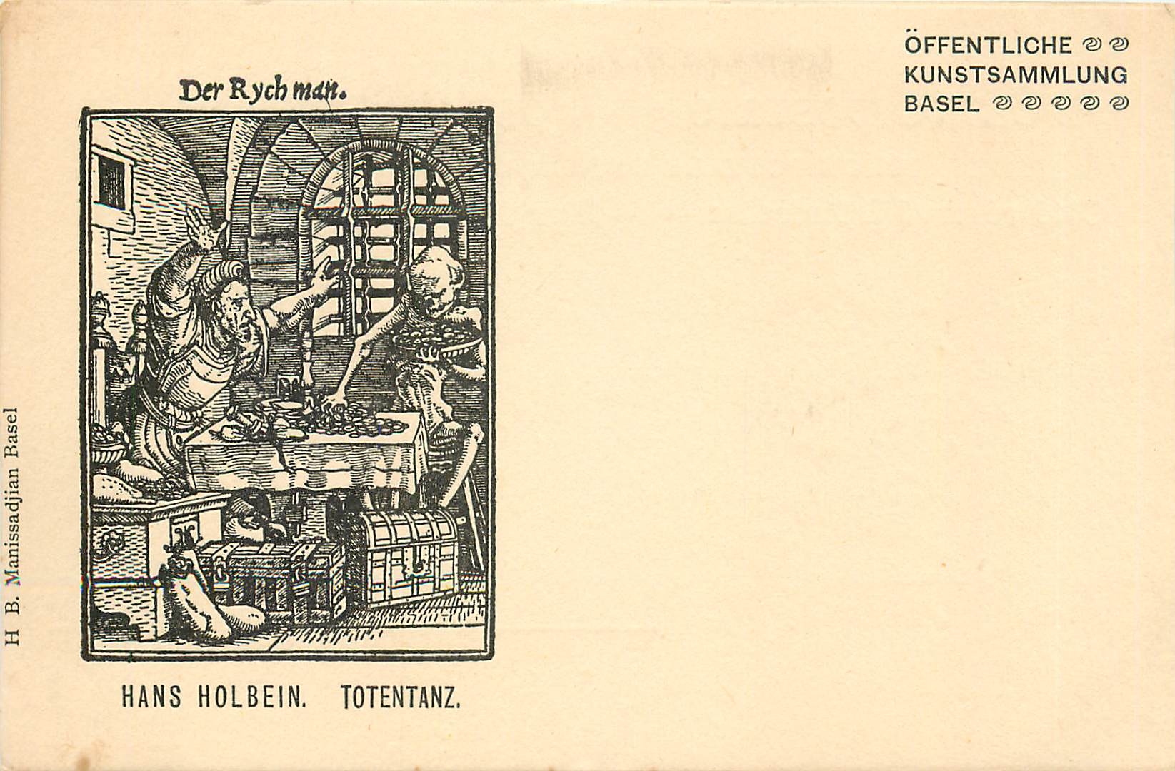 CPA Der Rych man Hans Holbein Totentanz 