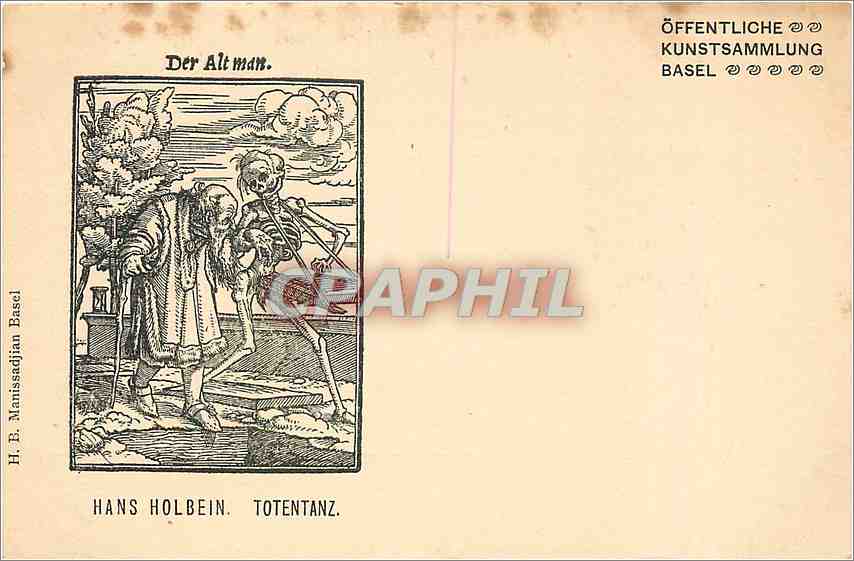 CPA Der Alt man Hans Holbein Totentanz 