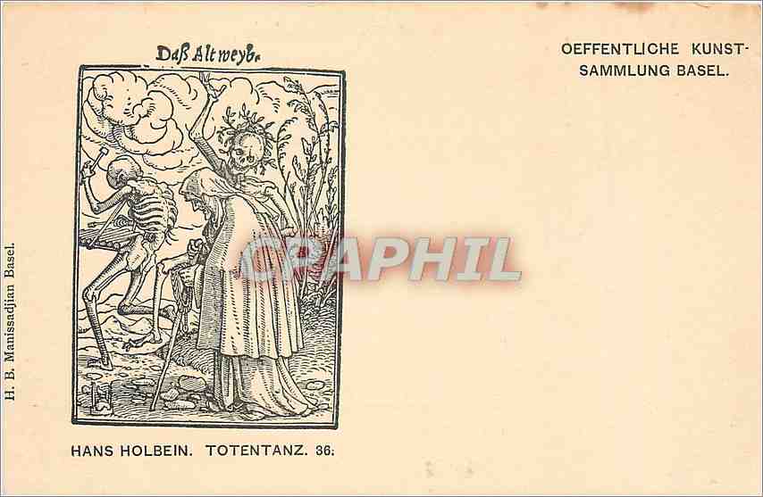 Danse des morts — Hans Holbein — H. B. Manissadjan Basel, n°36