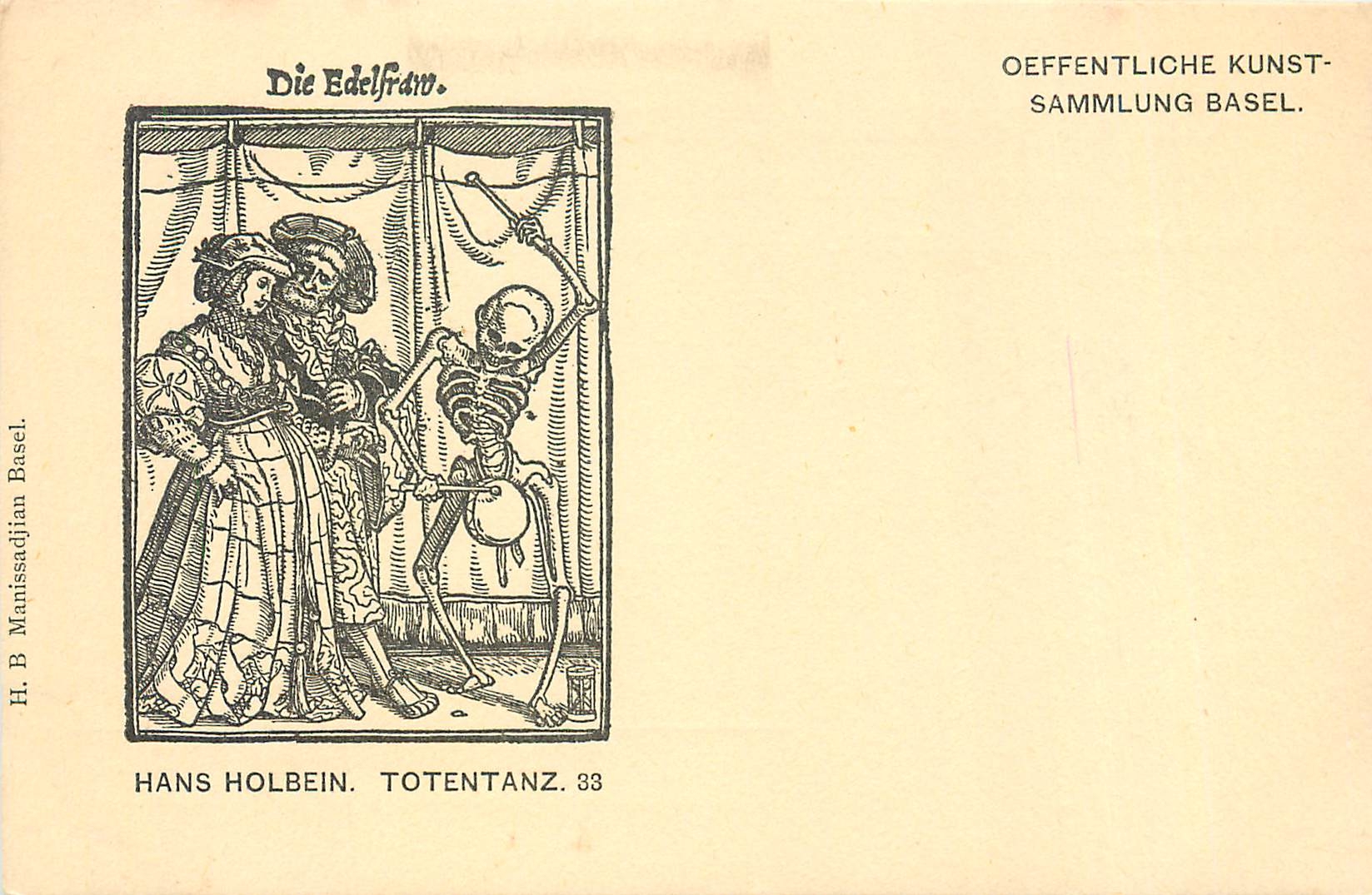 CPA Die Edelfrau Hans Holbein Totentanz 