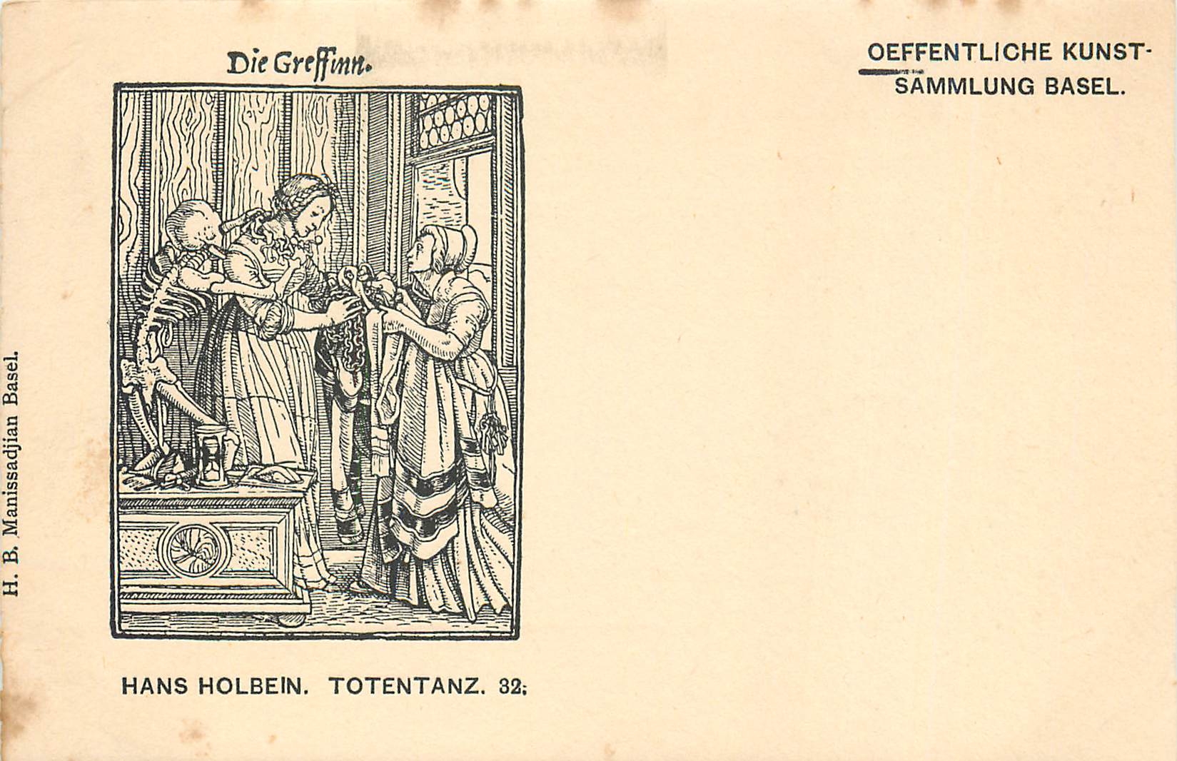 CPA Die Greffinn Hans Holbein Totentanz 