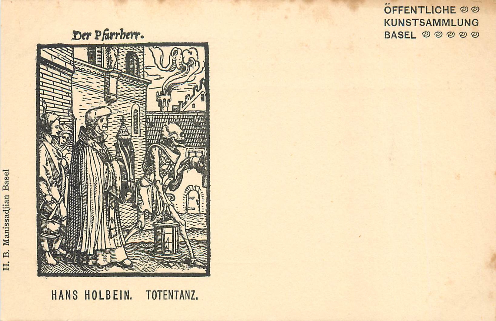 CPA Der Pfarrberr Hans Holbein Totentanz 