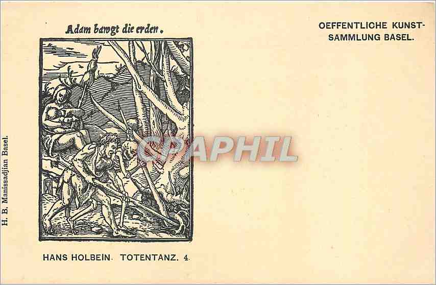 CPA Adam bangt die er den Hans Holbein Totentanz 
