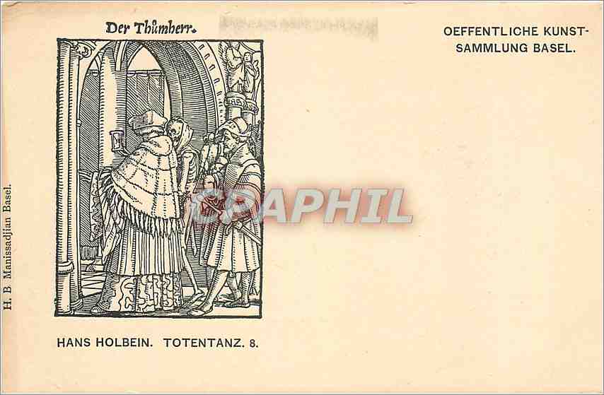CPA Der Thumherr Hans Holbein Totentanz 