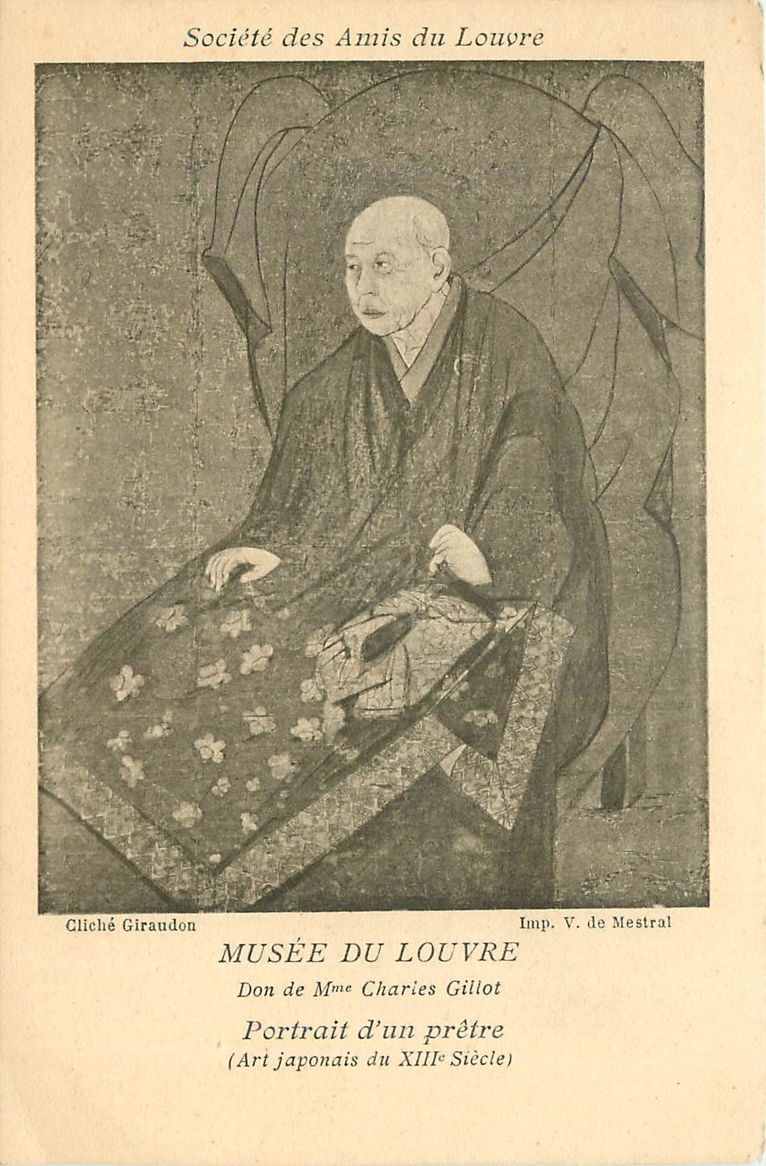CPA Musee de Louvre Don de Mme Charles Gillot Portrait d'un pretre 