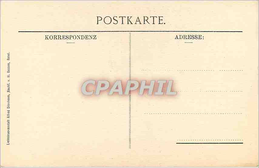 CPA Oeffentliche Kunstsammlung Basel Ambrosius Holbein Hans Herbster  — Rückseite