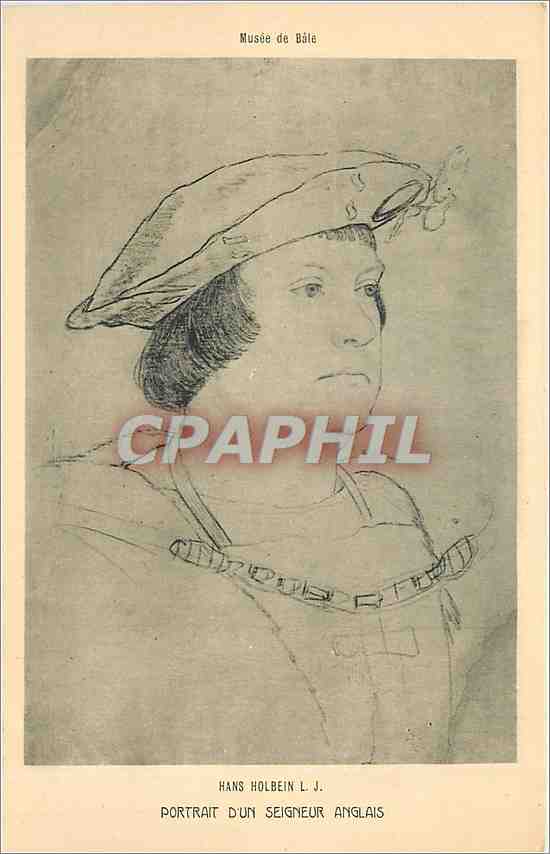 CPA Musee de Bale Hans Holbein Portrait d'un seigneur anglais 