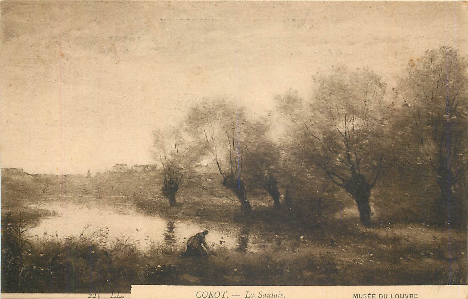 CPA Musee du Louvre Corot La Saulaie 