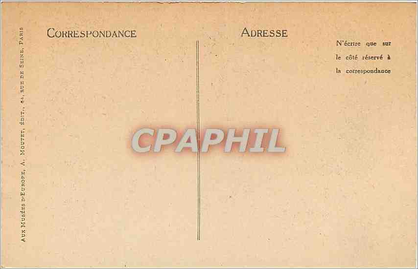 CPA Musee Carnavalet Feuille d'un carnet de croquis de Corot  — Verso