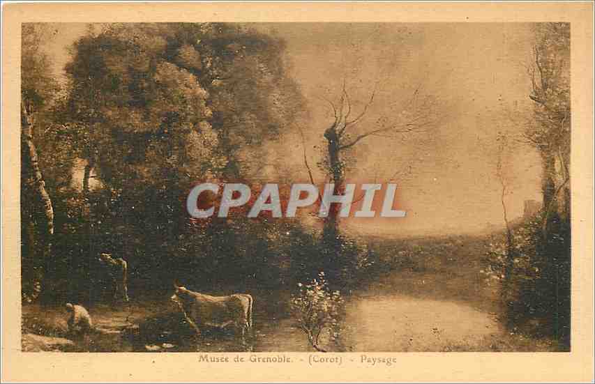 CPA Musee de Grenoble Corot 