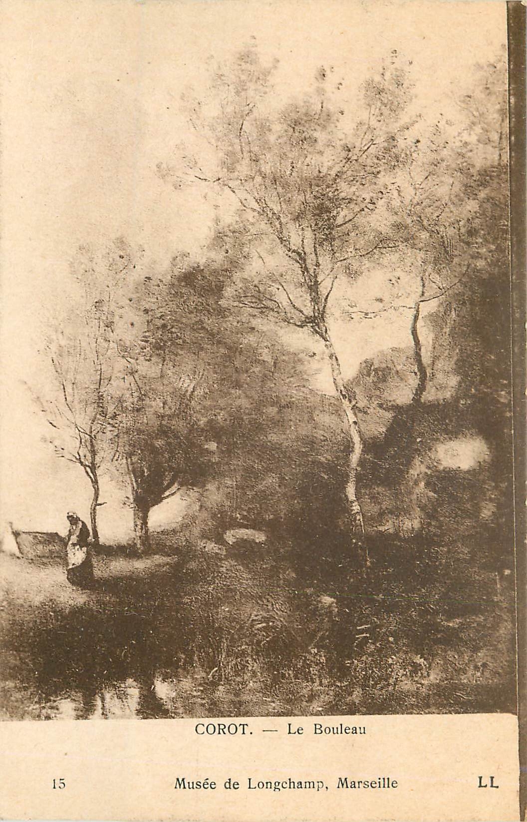 CPA Corot Le Bouleau Musee de Longchamp Marseille 
