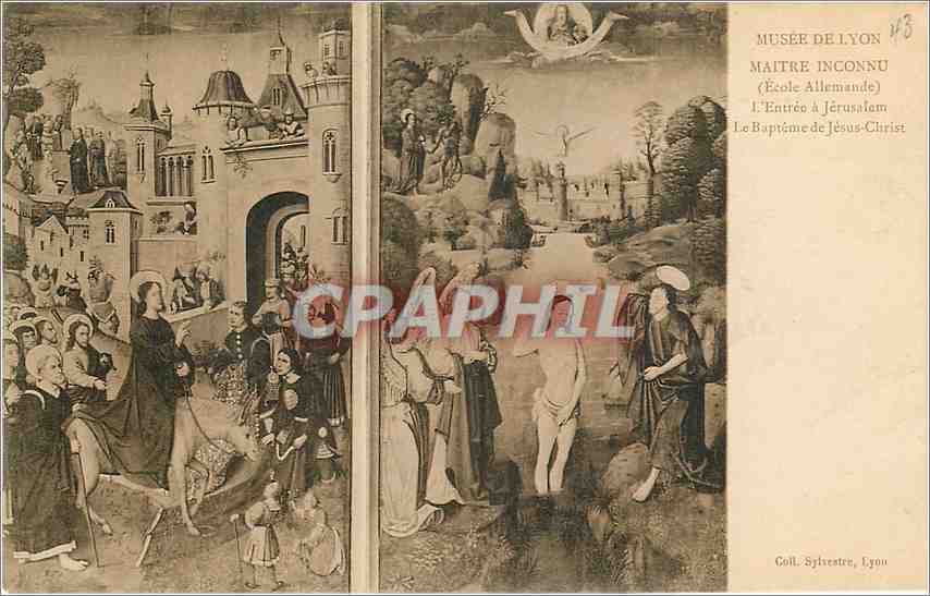 CPA Musee de Lyon Maitre Inconnu L'Entree Jerusalem  — Verso