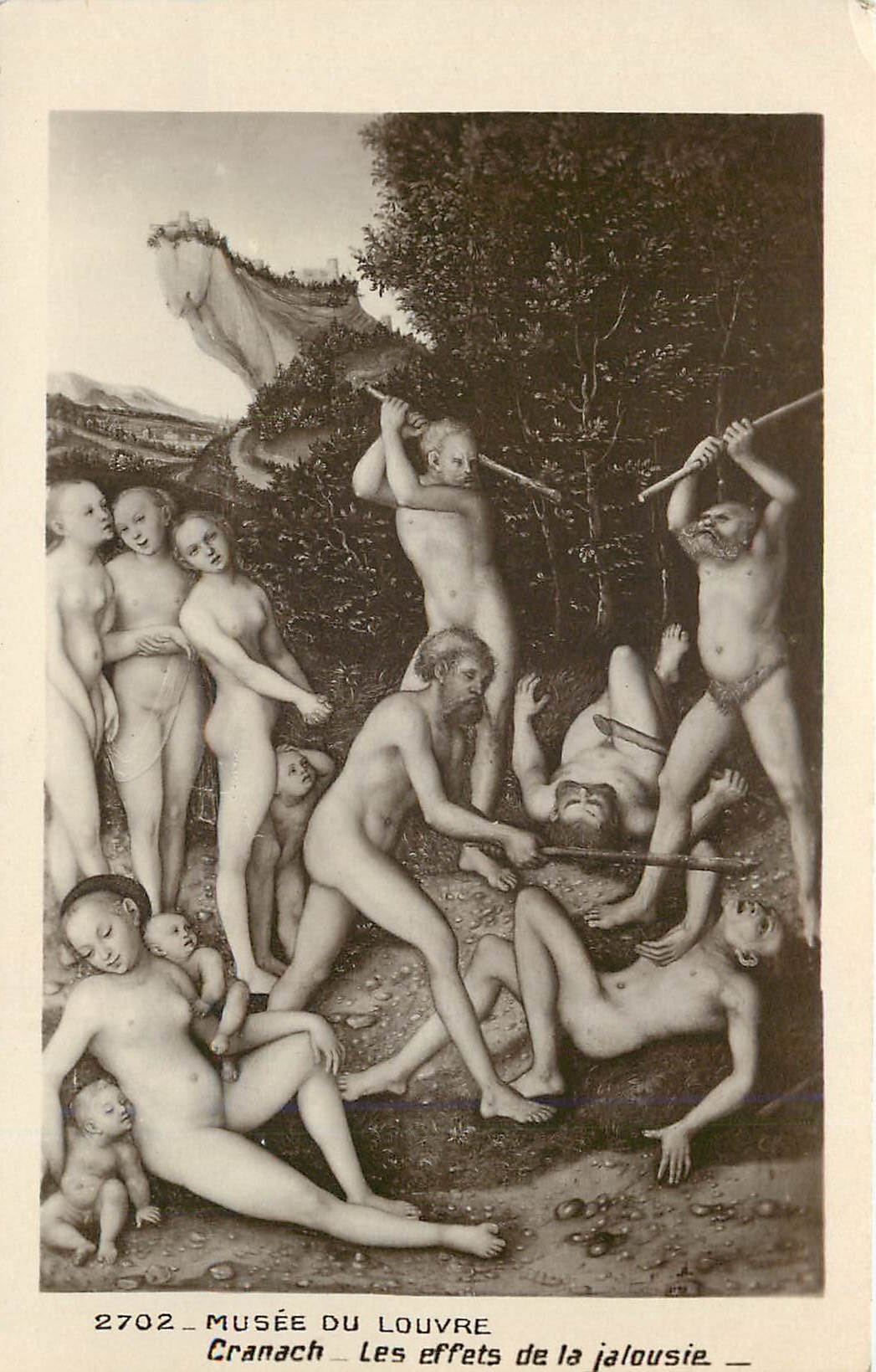 CPA Musee du Louvre Cranach Les effets de la jalousie 