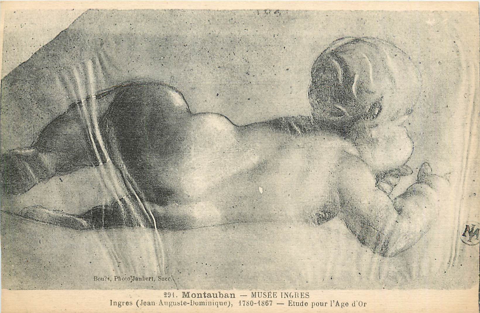 CPA Montauban Musee Ingres Etude pour l'Age d'Or 