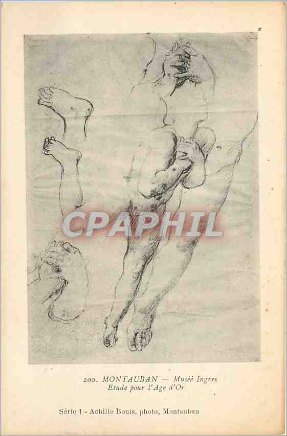 CPA Montauban Musee Ingres Etude pour l'Age d'Or 