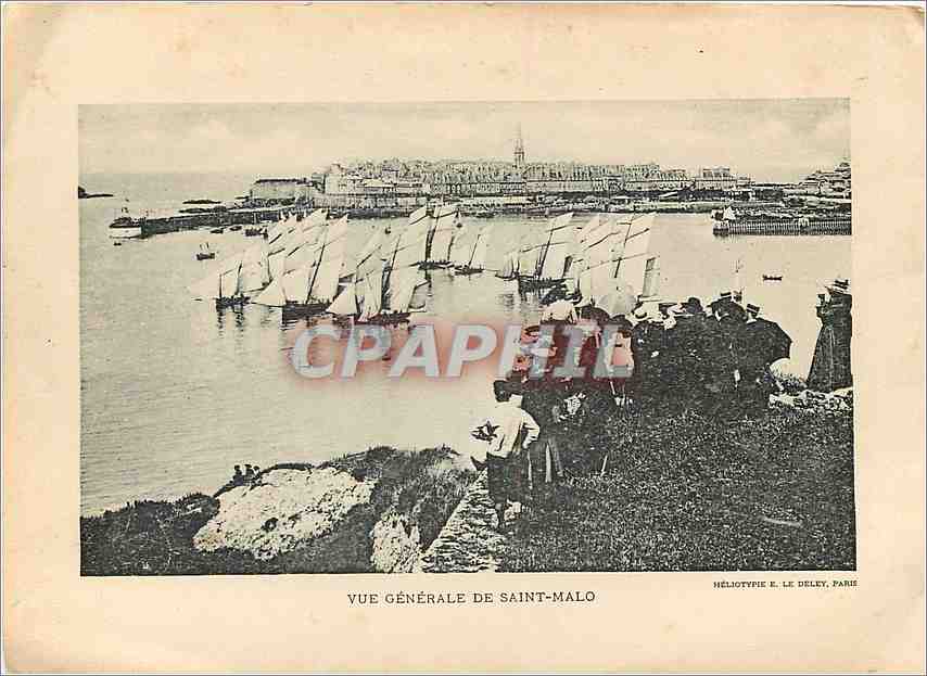 Saint-Malo - Le tombeau de Chateaubriand — Héliotypie E. Le Deley, Paris — Verso