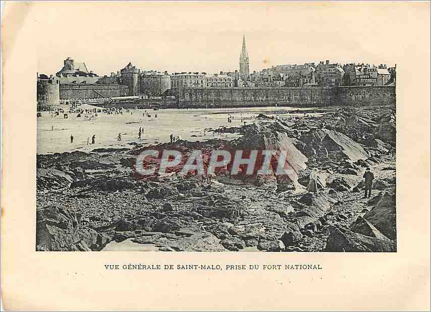Saint-Malo — Le château de la Duchesse Anne et la plage — Verso