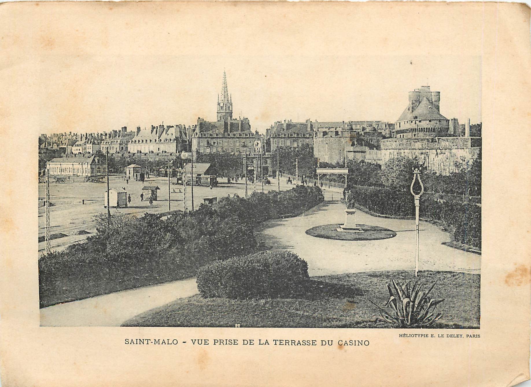 Saint-Malo - Vue prise de la terrasse du casino — Héliotypie E. Le Deley, Paris