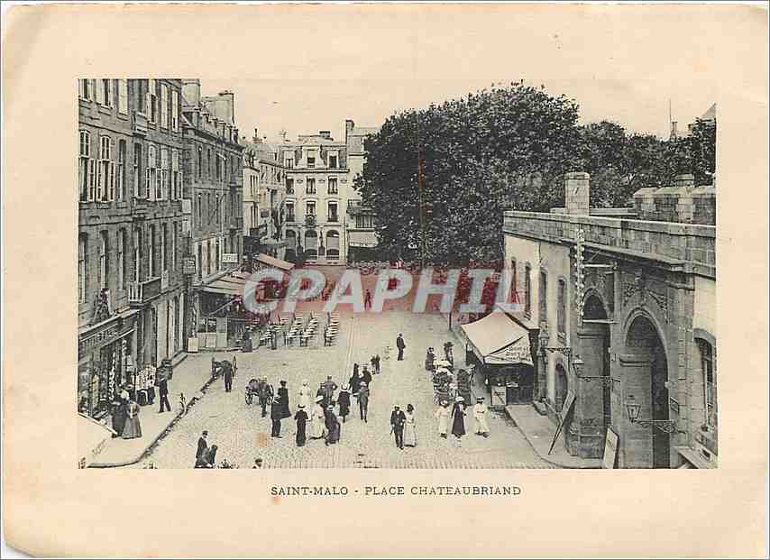 Saint-Malo - Vue prise de la terrasse du casino — Héliotypie E. Le Deley, Paris — Verso