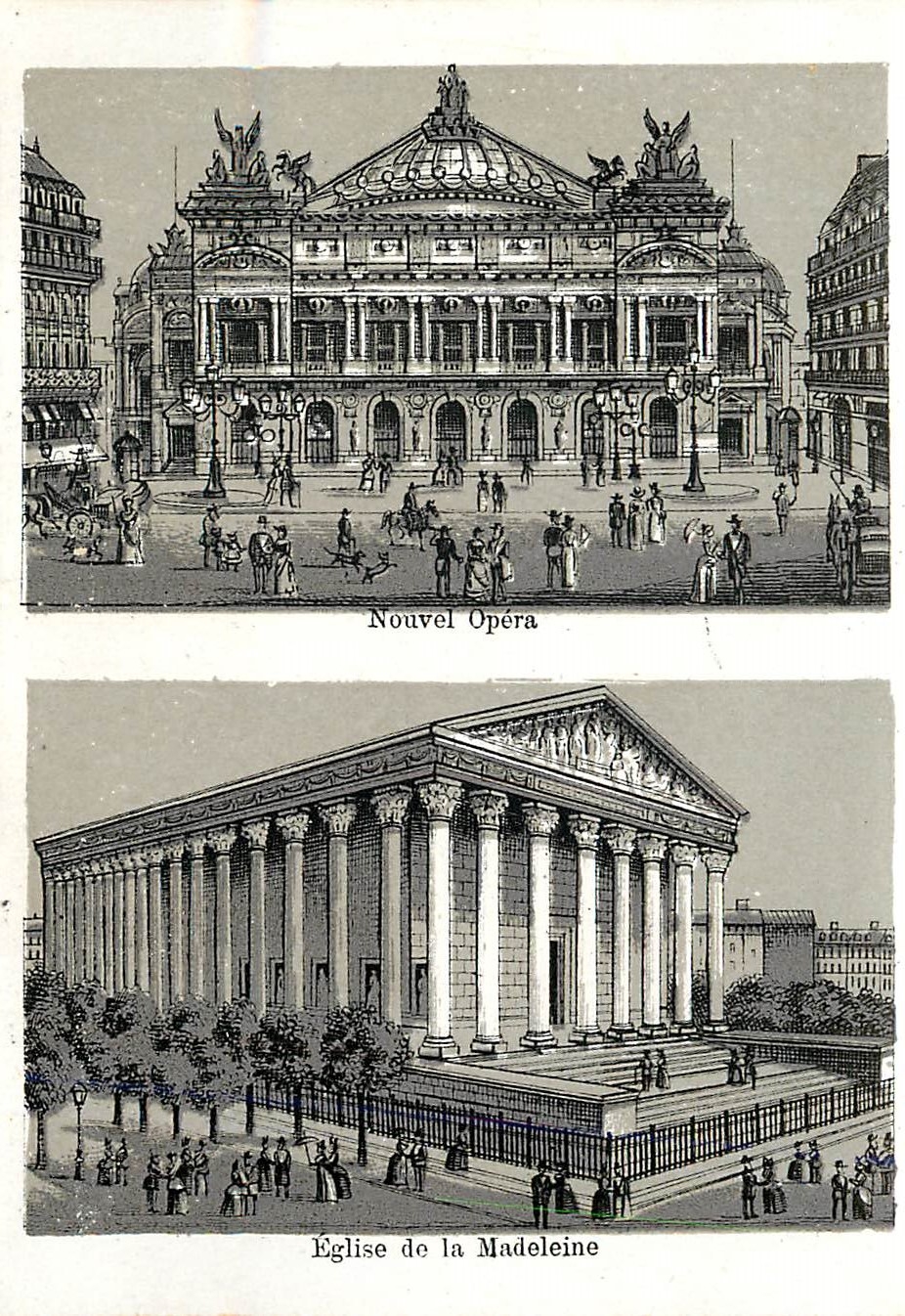 CPA Nouvel Opera Eglise de la Madeleine Paris