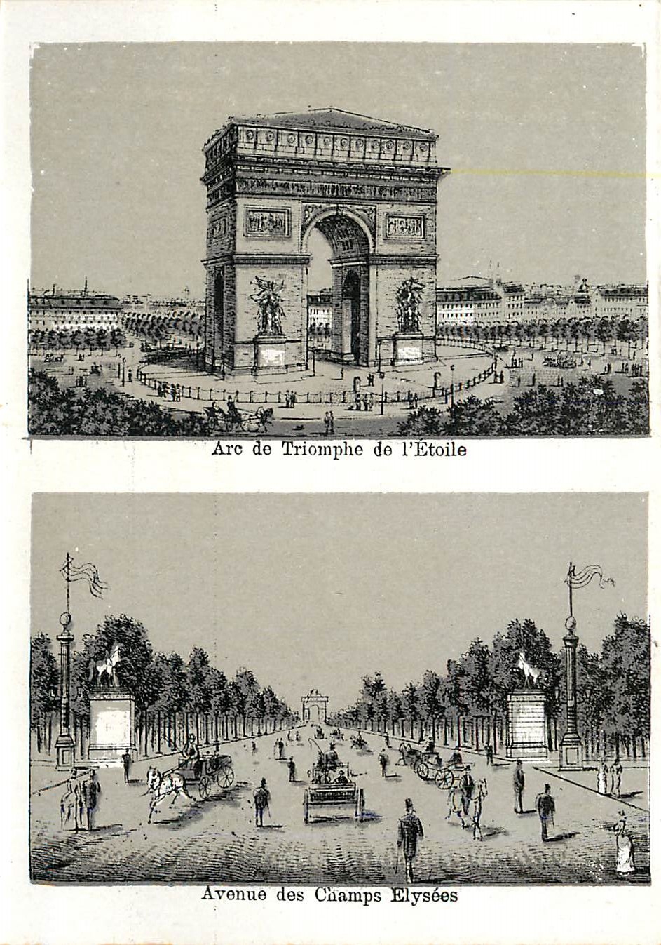 CPA Arc de Triomphe de l'Etoile Avenue des Champs Elysees Paris