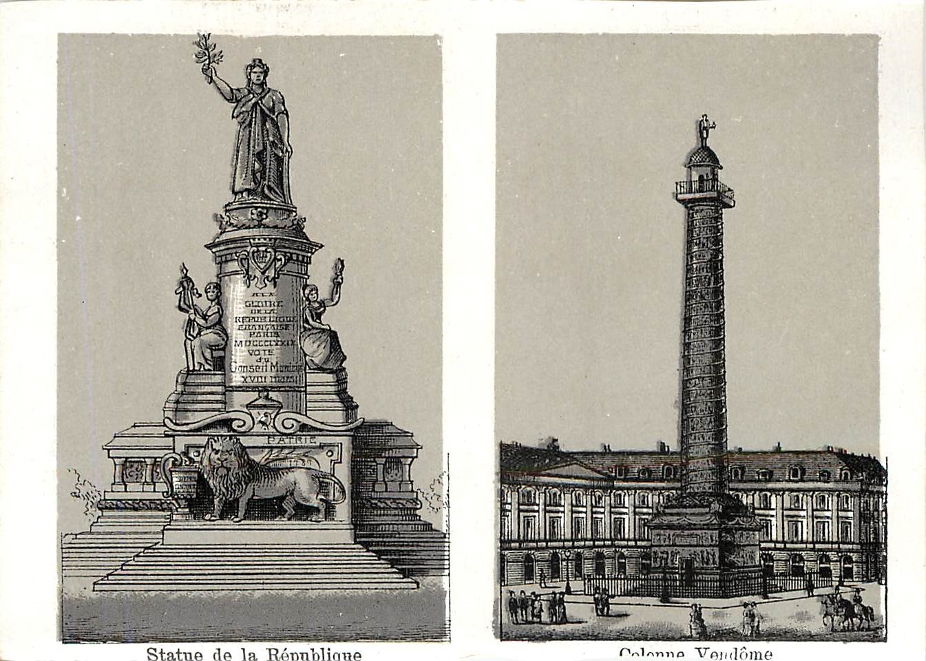 CPA Statue de la Republique Colonne Vendome 