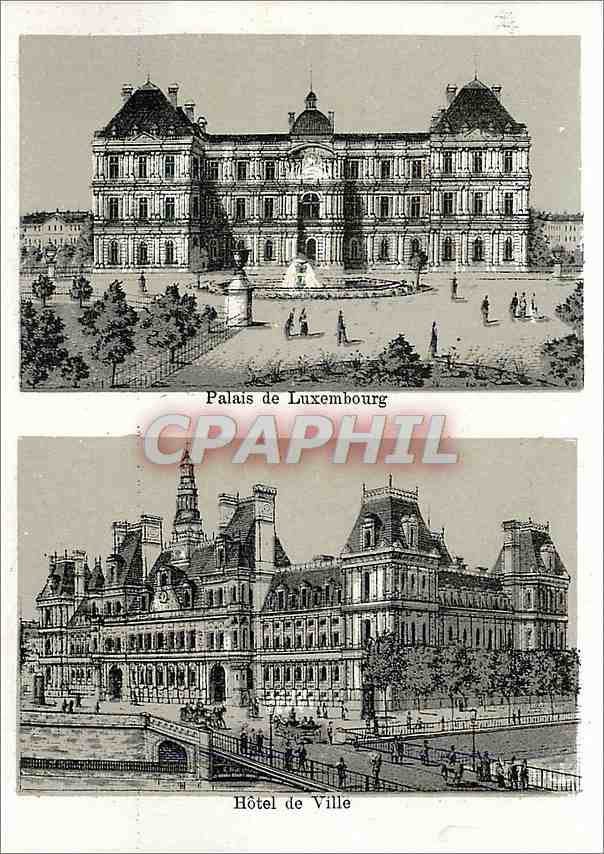 CPA Palais de Luxembourg Hotel de Ville 