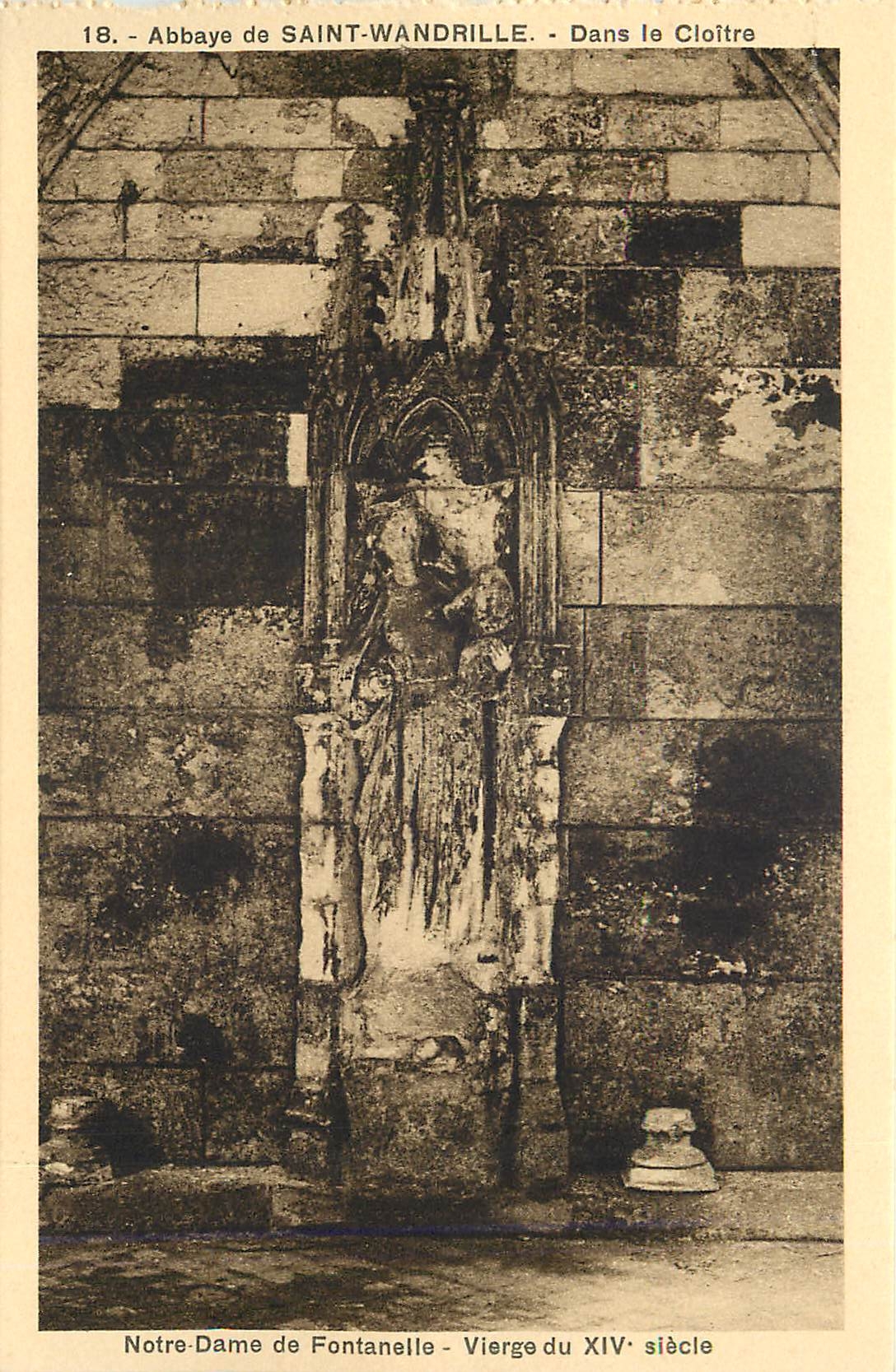 CPA Abbaye de Saint Wandrille Dans le Cloitre Notre Dame de Fontanelle 