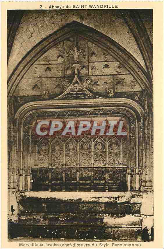 CPA Abbaye de Saint Wandrille Merveilleux lavabo 