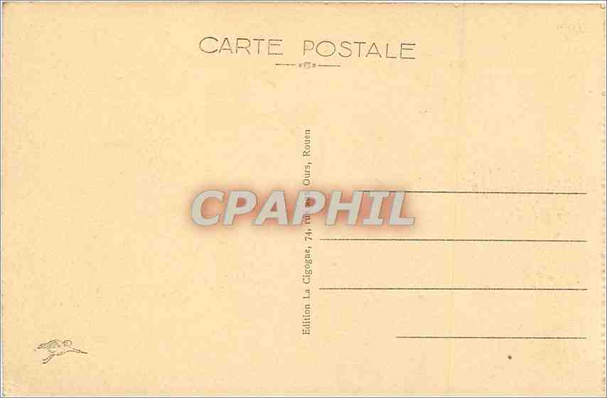 CPA Abbaye de Saint Wandrille Vue prise de la Cour du Cloitre  — Verso