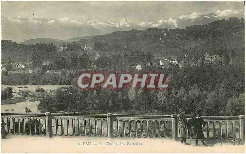 CPA Pau La Chaine des Pyrenees 