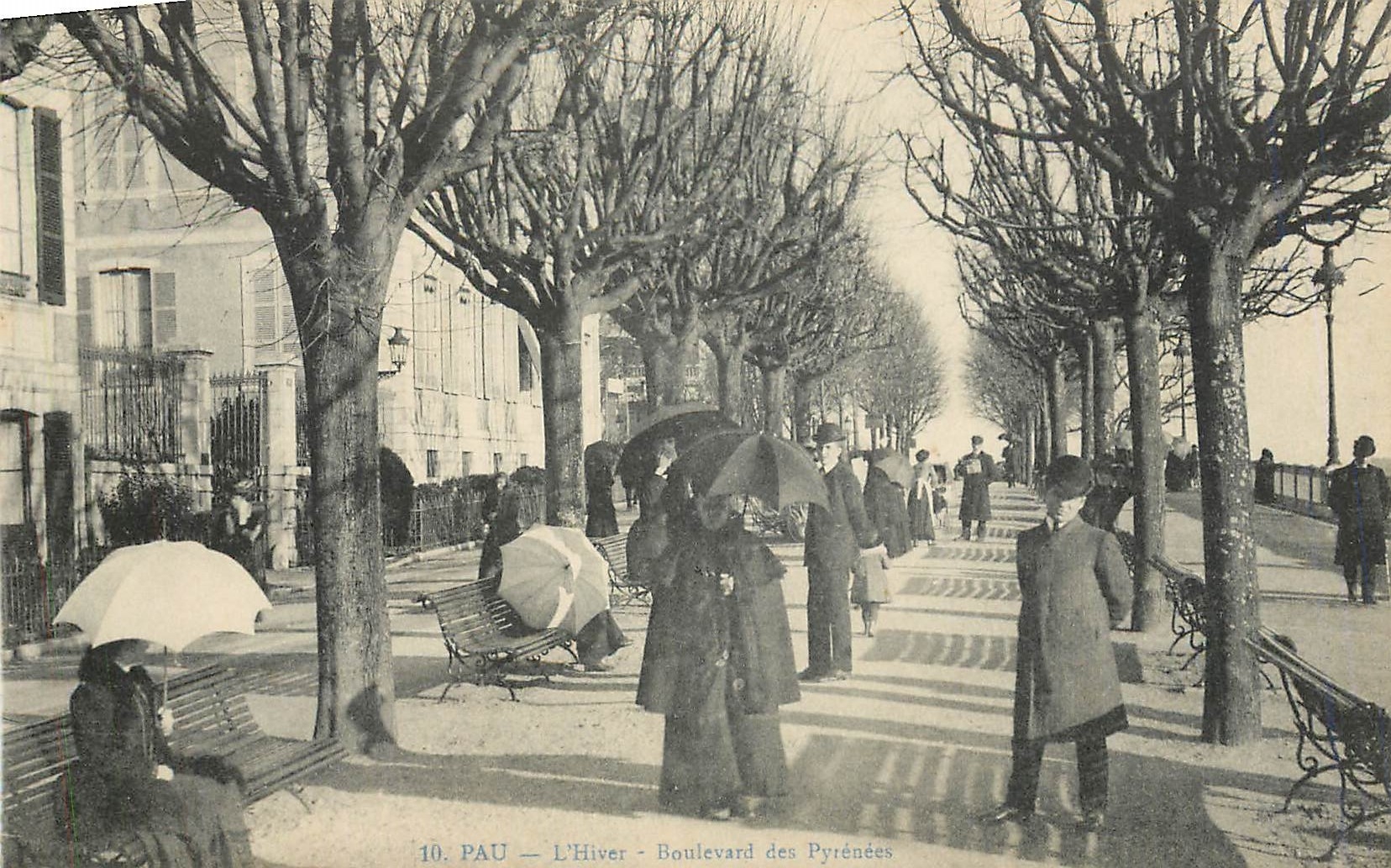 Pau — L'Hiver — Boulevard des Pyrénées — Éditeur : CPAPHIL, n° 10