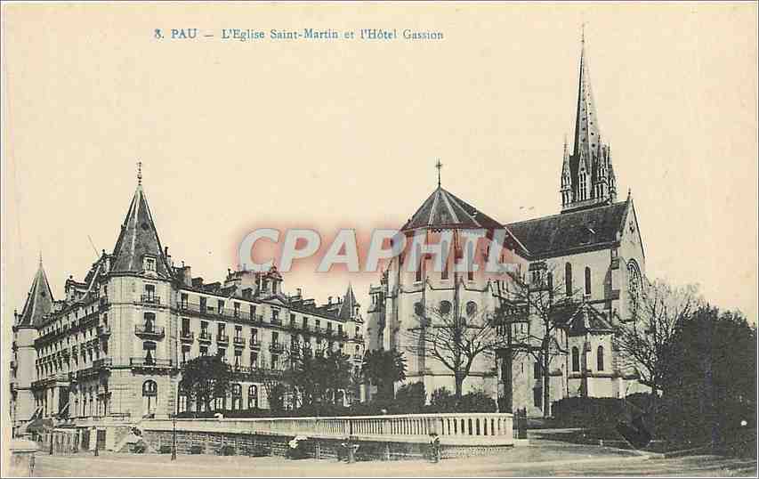 Pau — Kirche Saint Martin und Hotel Cassion — CPAPHIL