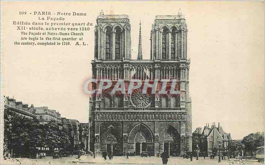 CPA Paris Notre Dame La Facade 