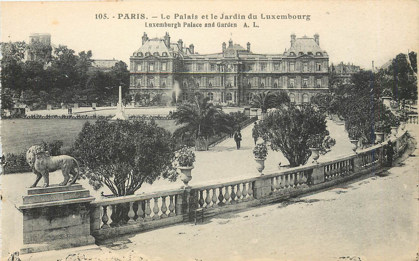 CPA Paris Le Palais et le Jardin du Luxembourg 
