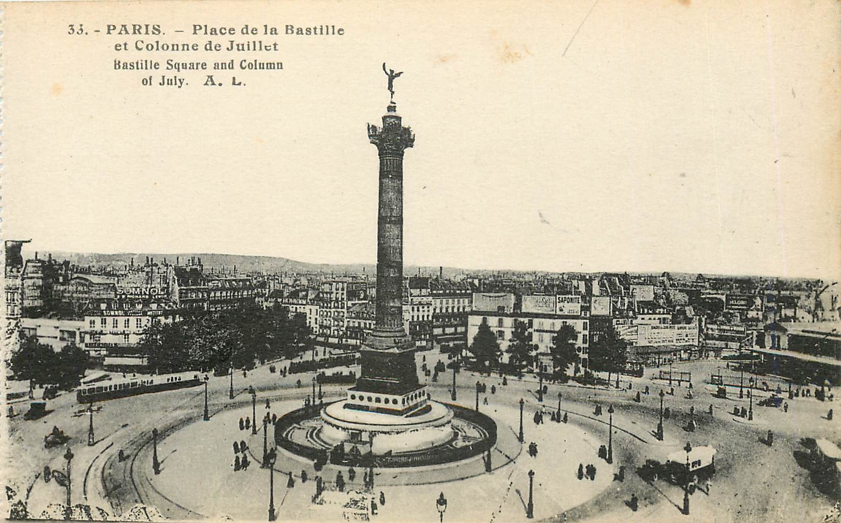 CPA Paris Place de la Bastille et Colonne de Juillet 