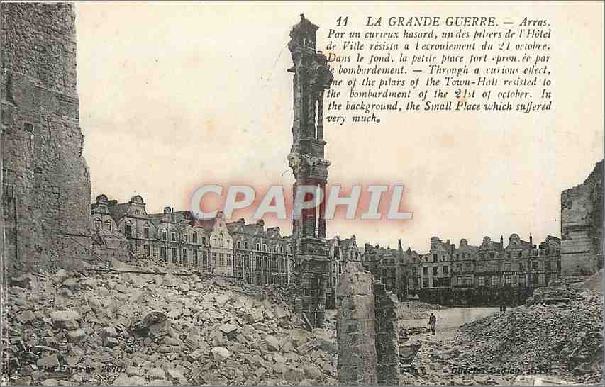 Araas — Ruines après le bombardement du 21 octobre — Éditeur LEV Fils & Cie, Paris